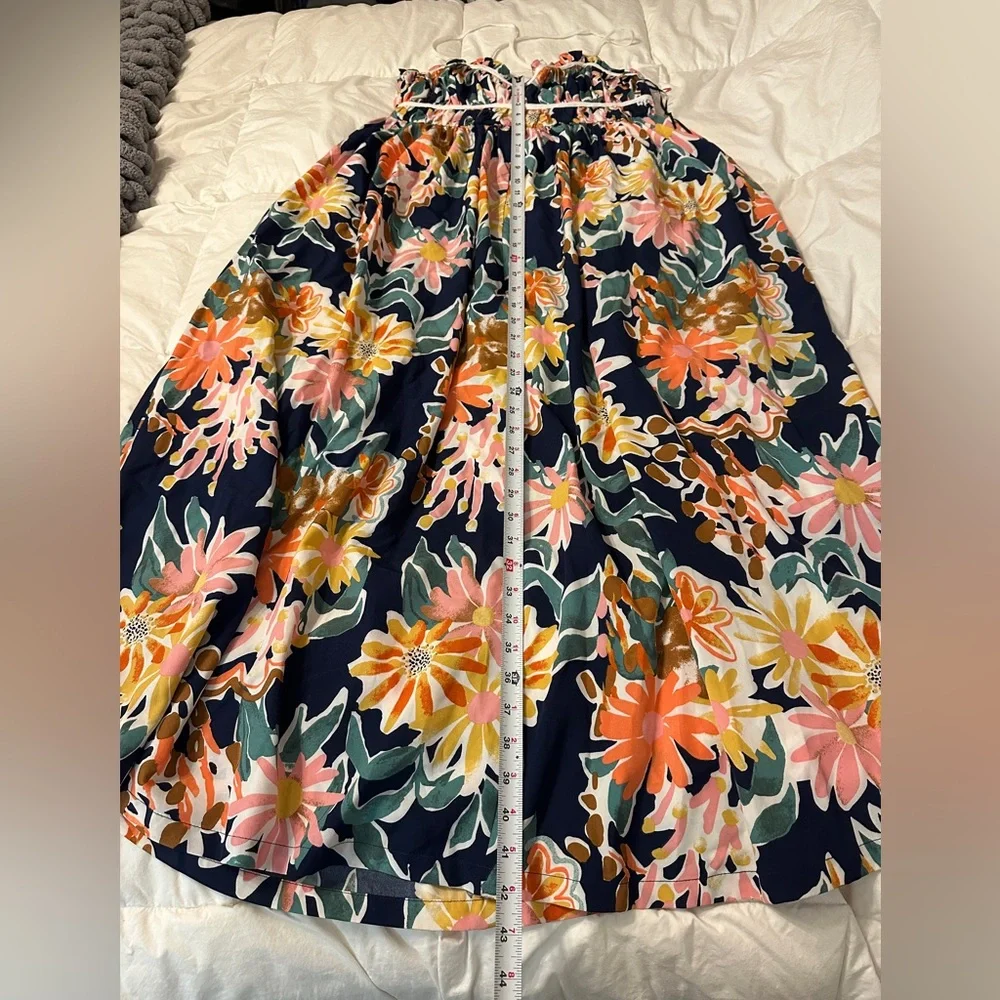 Lush Sweetheart Tie Back Floral Maxi Dress in Navy and Pink - NWOT - Size S - Picture 9 of 11